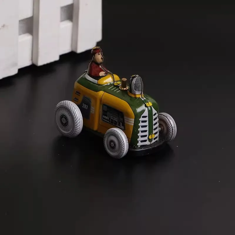 Opwindspeelgoed Metalen blikken boer op landbouwtractor Auto Mechanisch uurwerk Volwassen collectie Retro speelgoedfiguren Kindercadeau