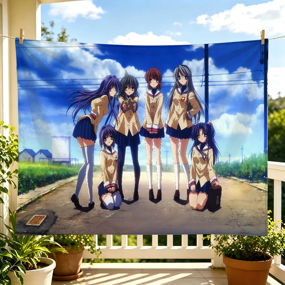 Anime C-Clannad Flaggen-Wandbehang für Outdoor-Partys, Schlafzimmer, Wohnzimmer, Studentenwohnheim, Dekoratives Themen-Wandbanner, Geschenk – Detail 17