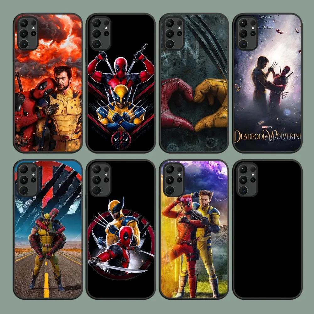 MINISO Deadpool W-Wolverine Phone Case For Samsung Galaxy S24 S22 S23 S30 Note 20 10 Plus Lite FE ULTRA Cover