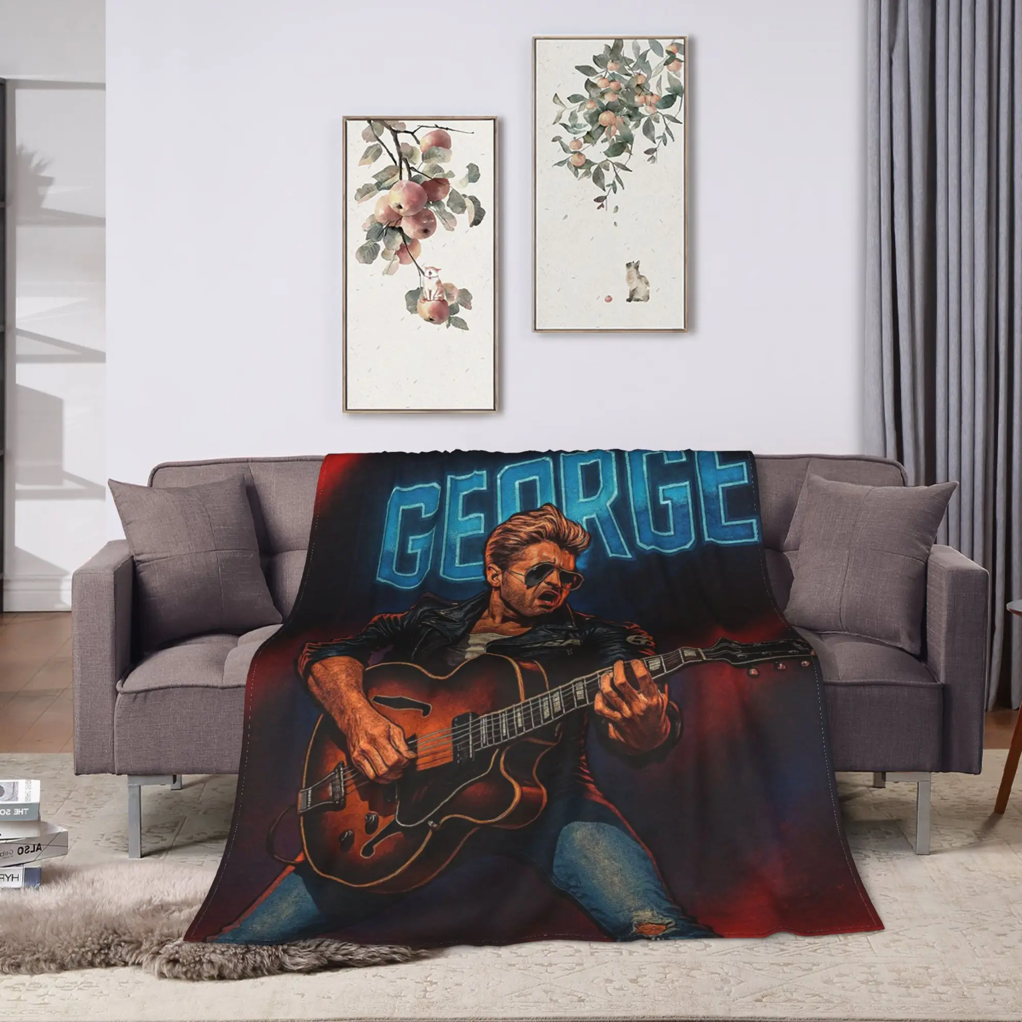 George Michae Plush Blanket Child  Flannel Bedding Throws For Couch Chair Warm Soft Customized Quality Bedspread Gift