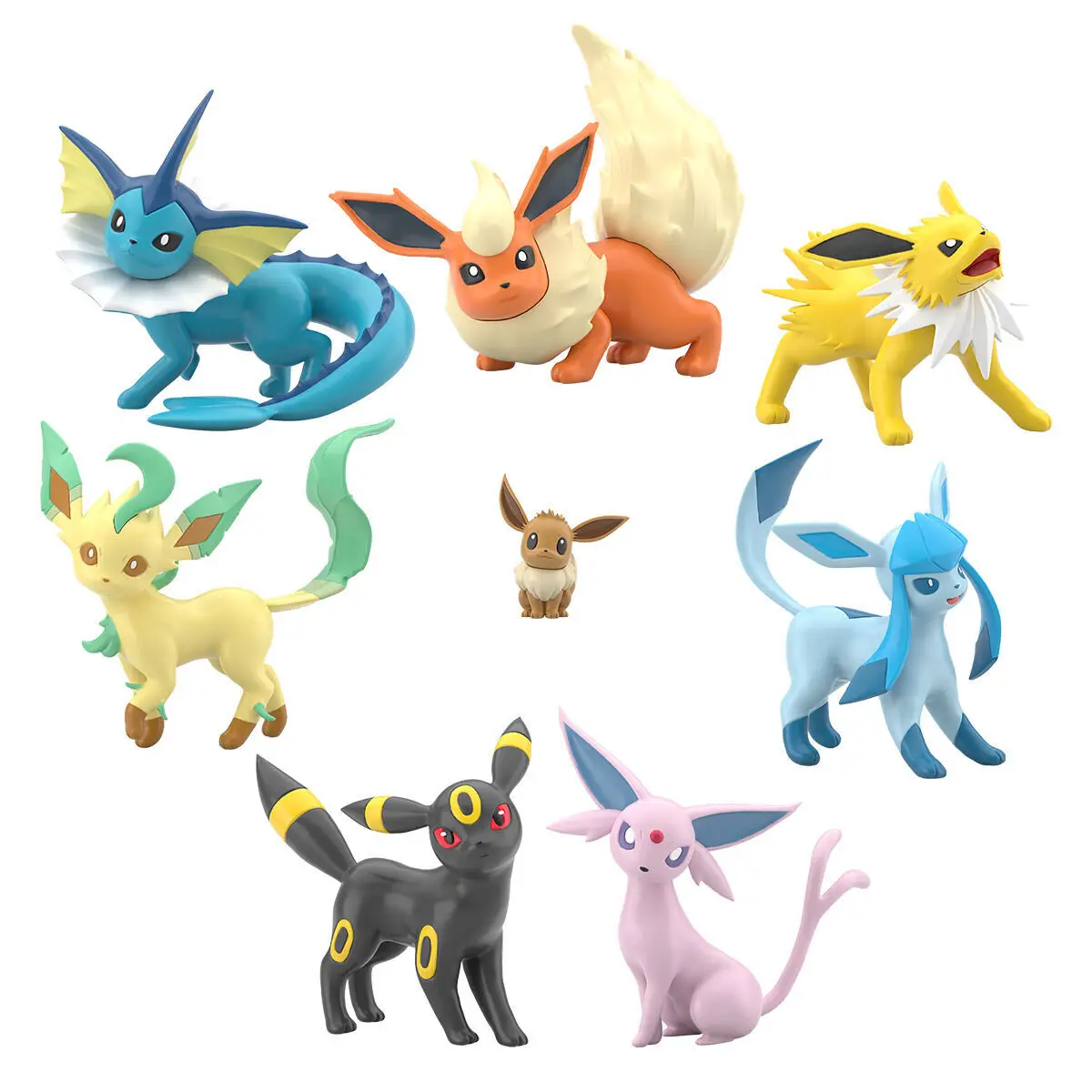 Bandai Shokugan Pokemon Scale World Paldea Region Eevee Evolution Pvc Action Figures Scarlet and Violet Figurine Toys