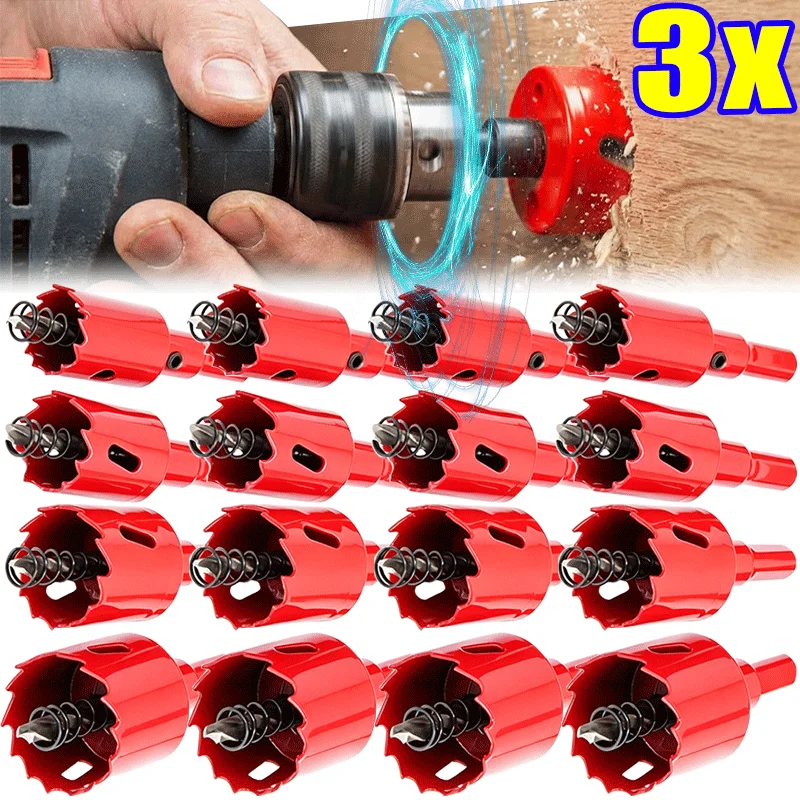 Broca Universal para Perforar Agujeros, Fácil de Instalar, Broca Circular de Aleación Resistente, Broca de Larga Duración para Bordes, Perfora Tuberías de Hierro, Madera y Yeso, Herramienta Profesional
