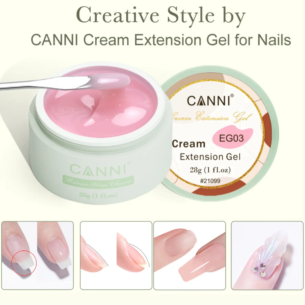 

CANNI 28g Extension Gel Set 12Colors White Clear French Nail Art DIY For Quick Prolong Nails Finger Form Manicure Tips Tools DIY