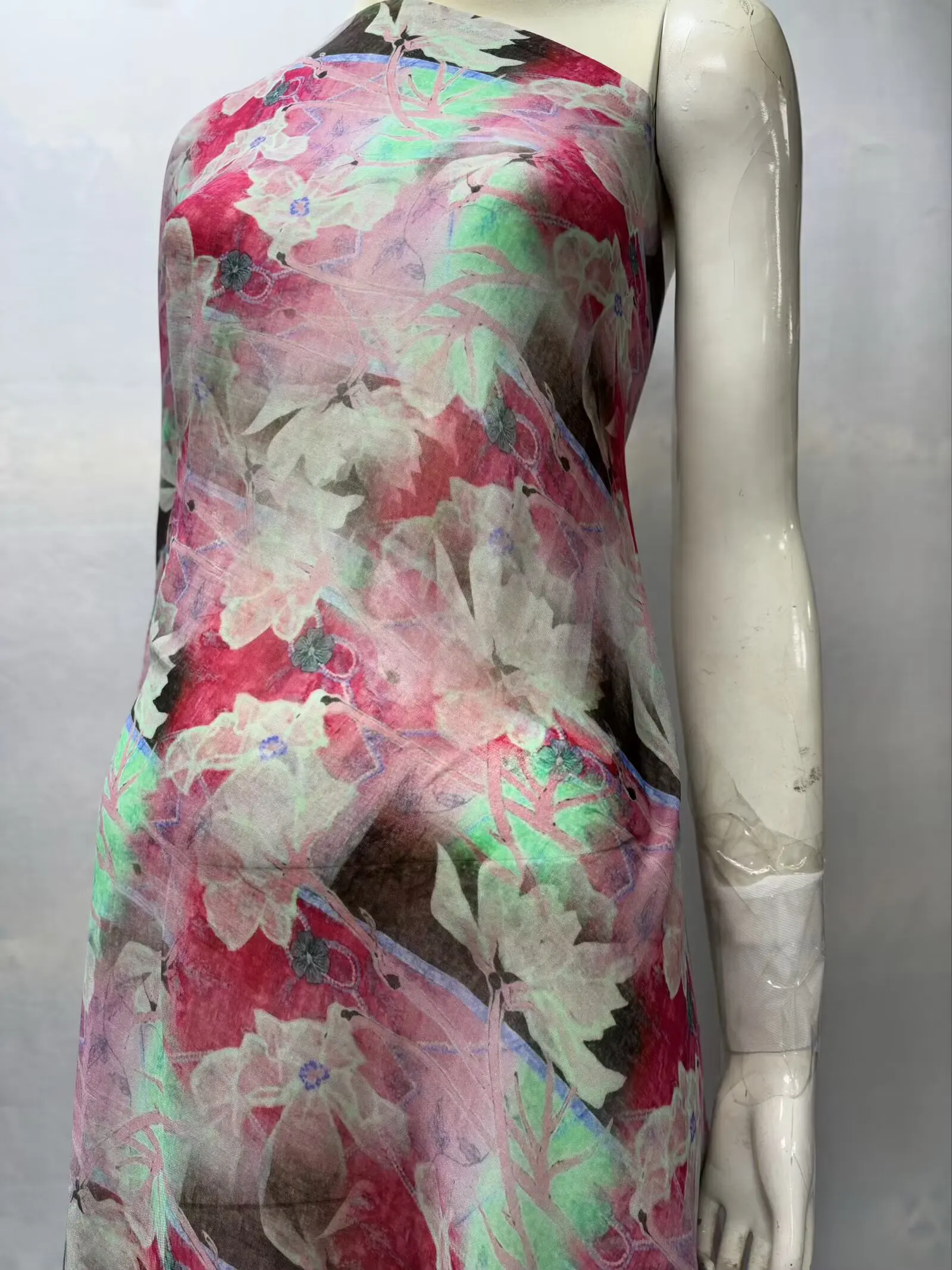 

2025 New French Style Good Quality High-end Thin Cotton printed Fabric 100% Cotton Tulle Print Material 5yards for Sew G5-508-1