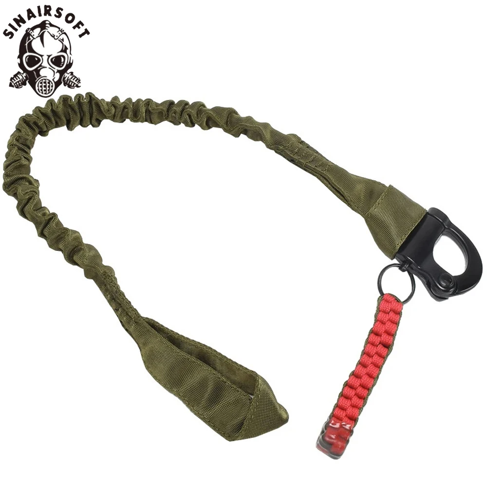 SINAIRSOFT Outdoor Tactical 55cm Adjustable Safety Rope Sling Multifunction Strap Nylon Belt Hunting Survival Kit Rescue Sling