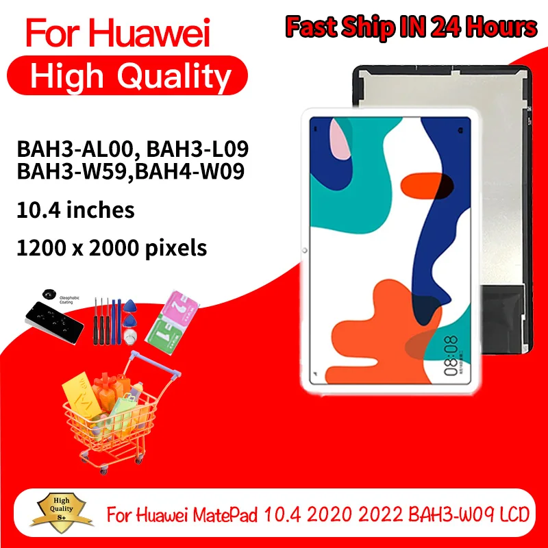 10.4''For Huawei MatePad BAH3-W59 BHA3-L09 BHA4-w09 BHA4-AL00 LCD Display Touch Screen Digitizer Assembly