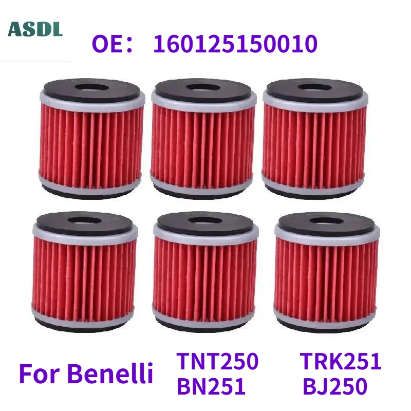

1/4/6pcs Motorcycle Engine Parts Oil Filter For Benelli BN251 TNT25 TNT250 TRK251 LEONCINO 250 / BN TNT TRK LEONCINO 25 250 251