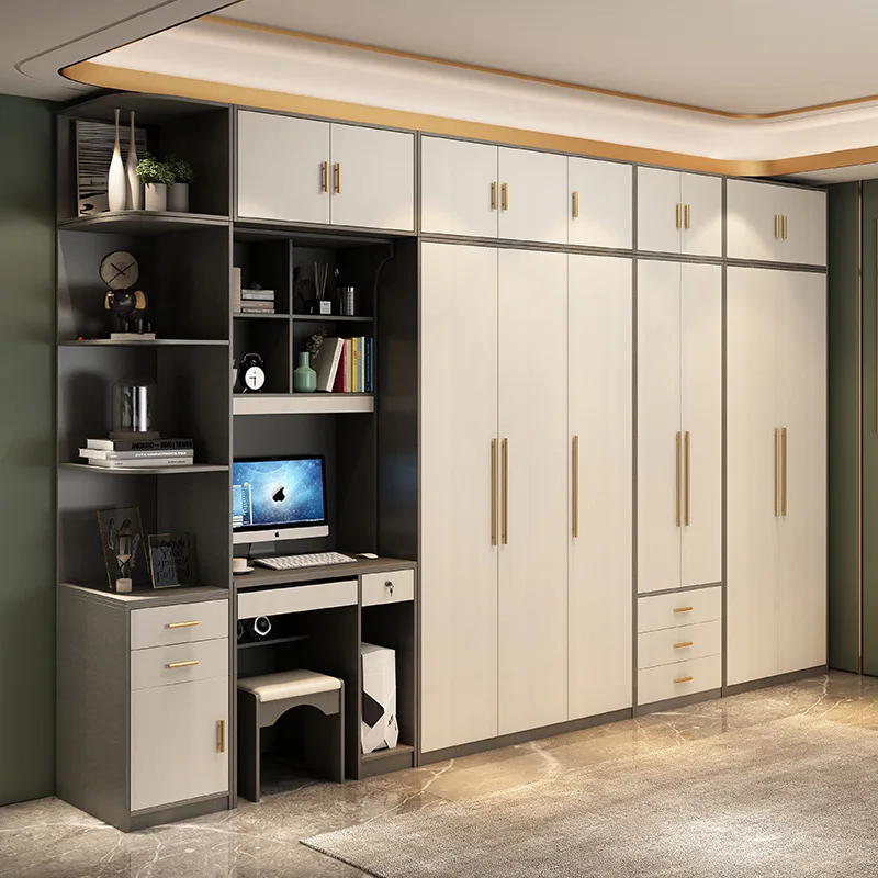 Corner wardrobe household desk dresser integrated modern simplicity to top cloakroom economic wardrobe