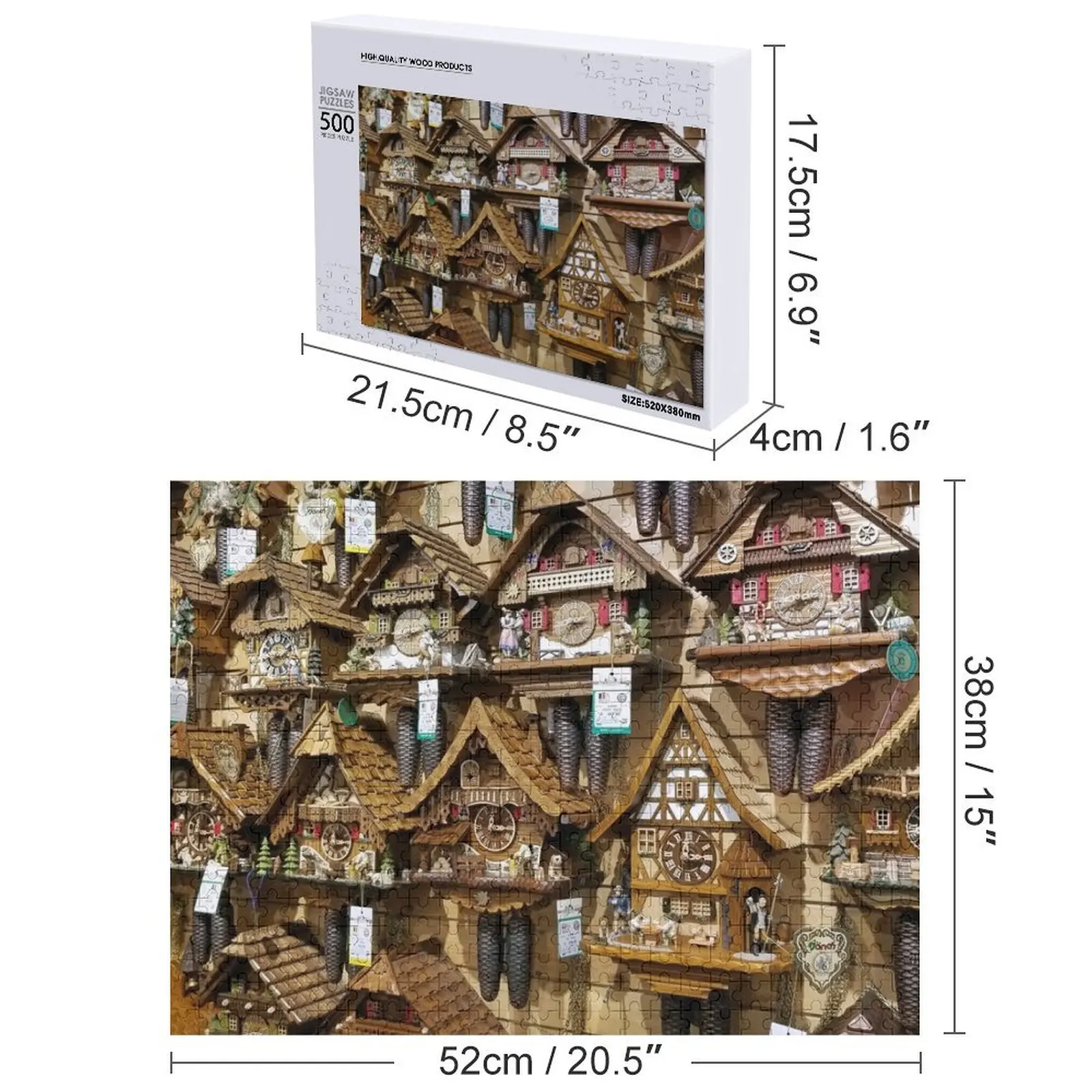 Cuckoo Clocks Jigsaw Puzzle Customized Toys For Kids Custom Name Child Toy Wooden Boxes Puzzle