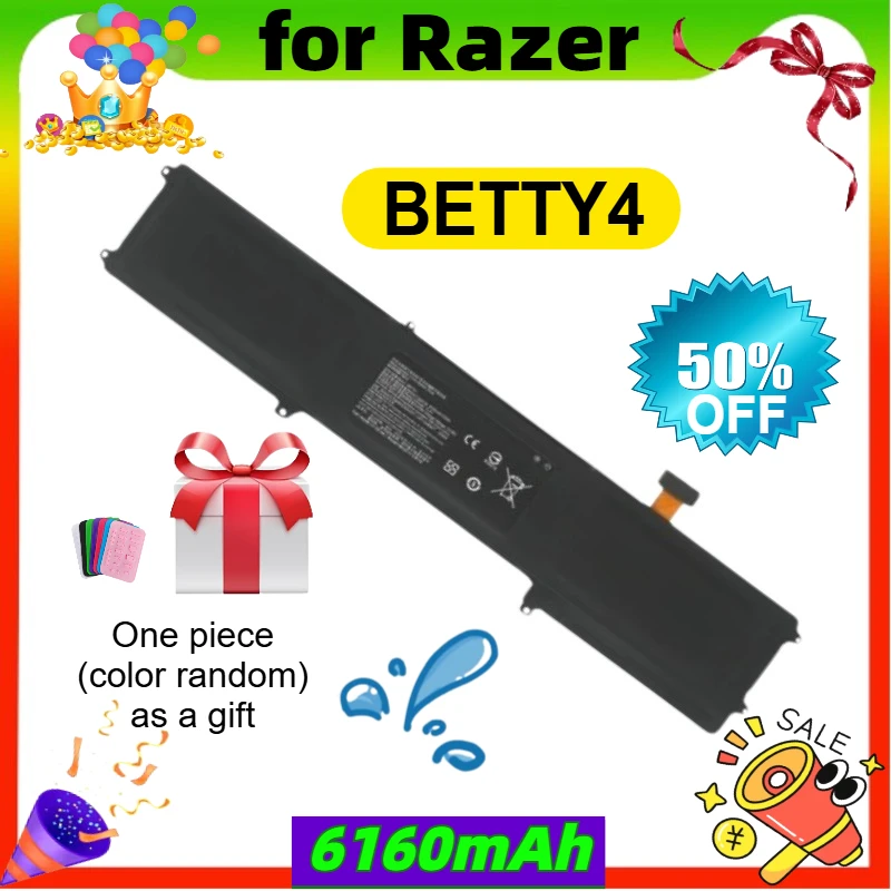 

Аккумулятор для ноутбука BETTY4 для Razer Blade 2016 14 дюймов серии V2 RZ09-0195 RZ09-0165 RZ09-01953E72 RZ09-01953E71 RZ09-01952E31