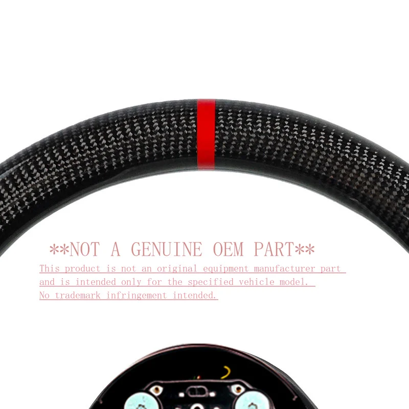 For Bmw Red Label Carbon Fiber Sport Steering Wheel 3 Series G20 G21 G28 2019 ZC M6 YD T Horn Cover Decorative Cover
