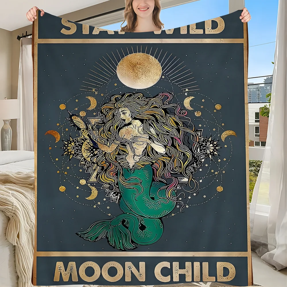 

Stay Wild Moon Child Tapestry Anime Tapestry Hippie Flower Wall Carpets Dorm Decor Wall Hanging Home Decor