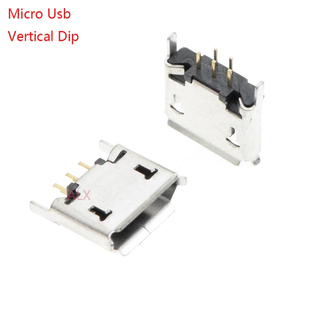 10 sztuk Pionowe MICRO Mini USB 5-pinowe żeńskie siedzisko 180 stopni Jack 5P Bezpośrednie wtyczki USB Złącze Port ładowania Skarpety Wtyczka zasilania