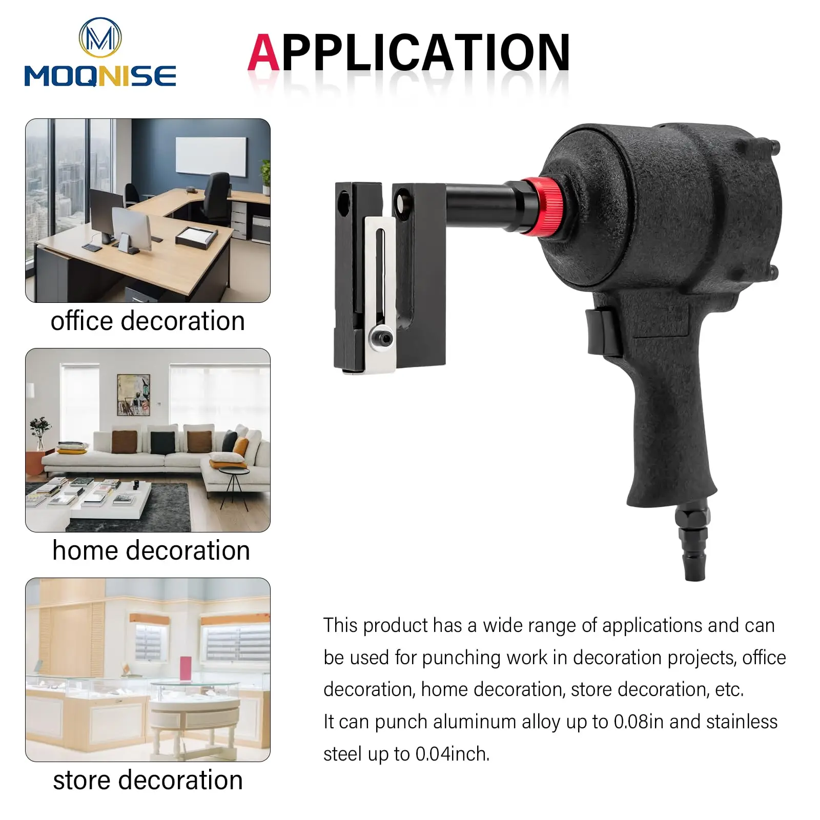 ثقب هوائي 8 مم 360 °     دوران الهواء المعادن ثقب لكمة أداة الصناعية الصفائح المعدنية اللكم بندقية الثقيلة ميتال هول فلان