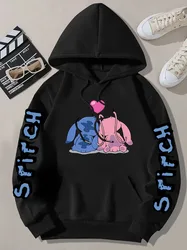 Lilo & Stitch Y2k Clothes Hoodie Woman Clothing Hoodies Stitch Disney  Long Sleeve Sweatshirts Hooded Shirt Women's Sweat-shirt