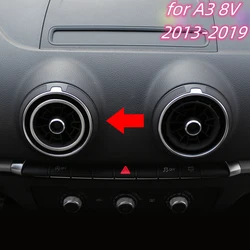 4pcs/set Stainless Steel Air Conditioning Vent Outlet Ring Cover Trim Decoration Sticker for Audi A3 8V 2013-2019 Accessories