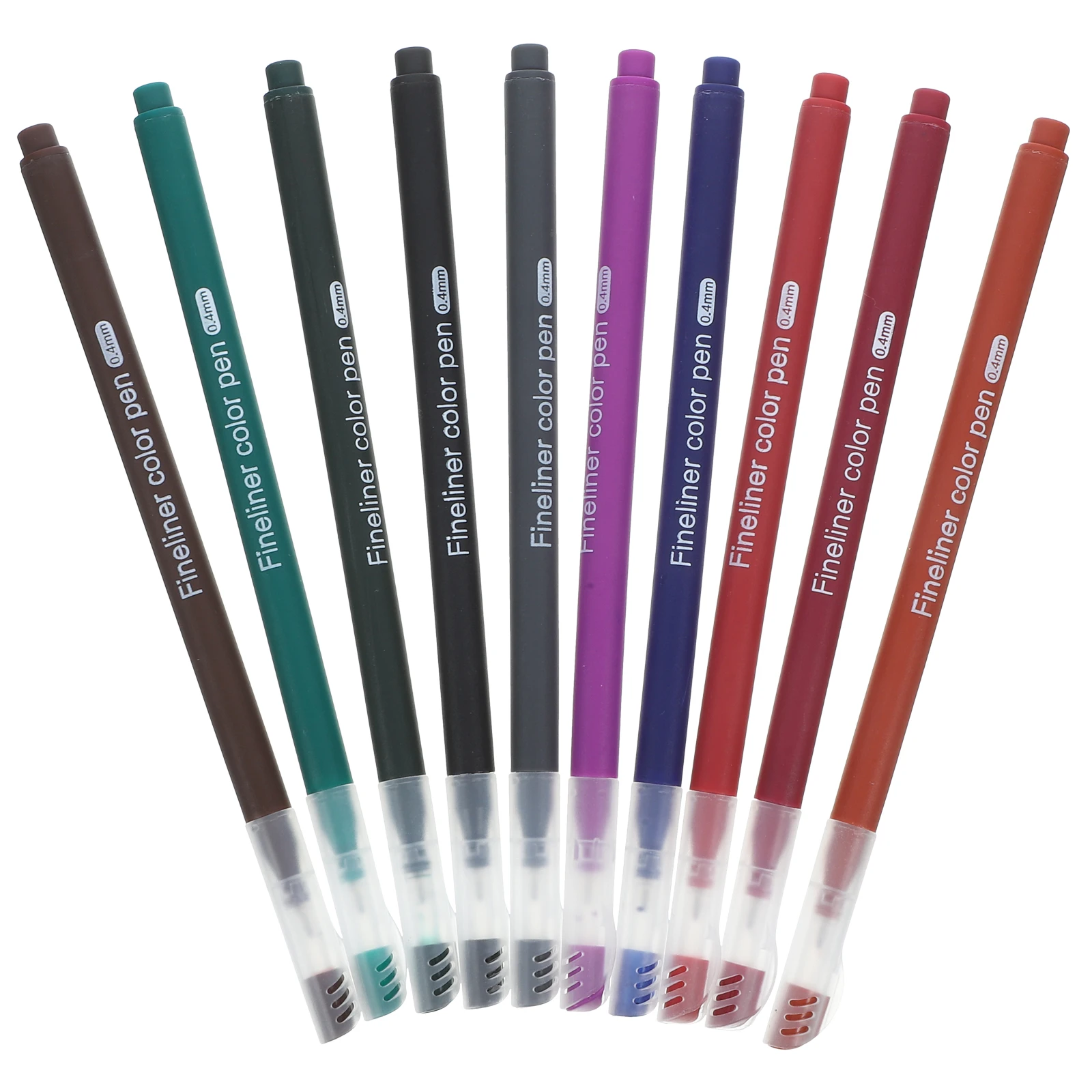 

10 Pcs Quick-drying Colored Fiber Pen Coloring Pens Markers Cute Decorative Graffiti Doodling Supplies Scrapbook