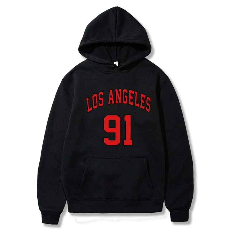 

Los Angeles 91 Team Uniform Prints Hoodies Male Hip Hop S-Xxl Sweatshirt Gorgeous Warm Tops Casual Hooded Hoodie Men Top