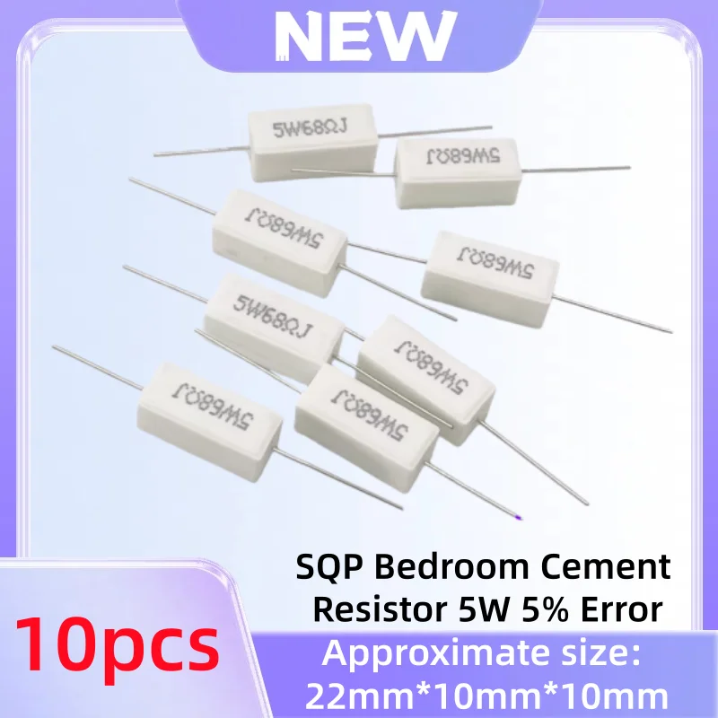 

10pcs,5w 5% Cement Resistor Power Resistance 0.1-10k 0.1r 0.5r 1r 10r 100r 0.22 0.33 0.5 1 2 5 8 10 15 20 25 30 100 1k 10k Ohm
