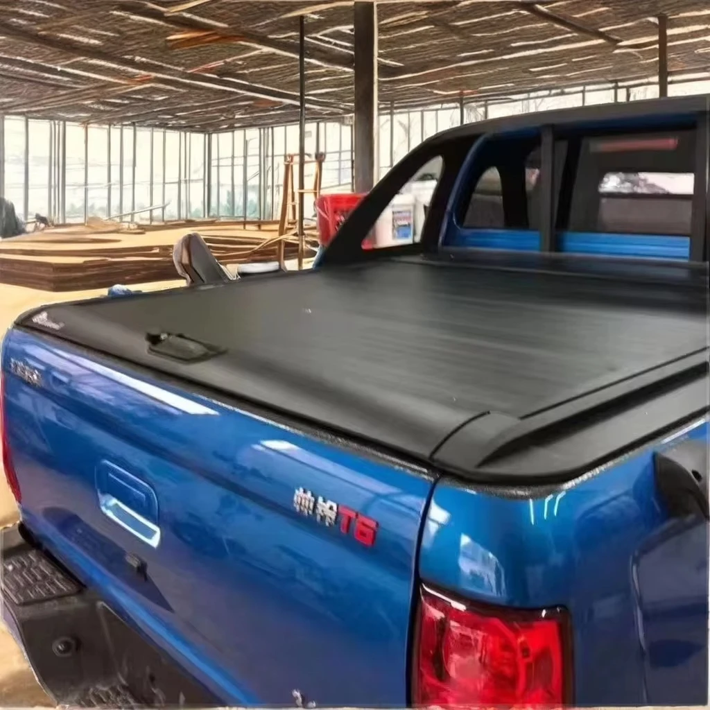

Waterproof Tailbox Pickup Truck Bed Roller Shutter Lid Rolling Manual Retractable Tonneau Cover for T6 T8 PRO T9 Aluminum