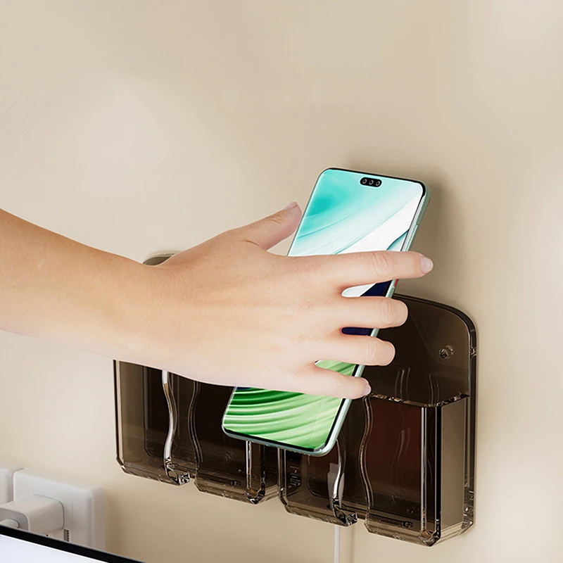 Uniwersalny uchwyt na pilota Uchwyt do ładowania telefonu Uchwyt na pilota do klimatyzatora Stojak do montażu na półce ściennej — zdjęcie 3