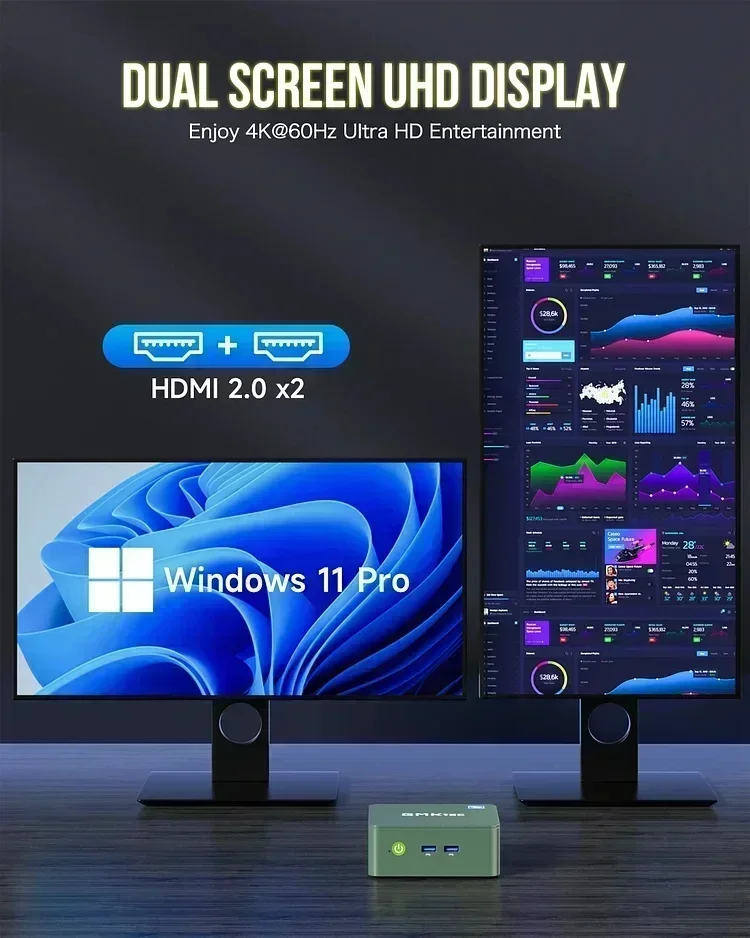 كمبيوتر صغير GMKtec G3 Plus 2025 جديد Twin Lake N150 Mutil-Core Windows 11 Pro DDR4 NVMe SSD WIFI6 BT5.2 4K HD كمبيوتر مكتبي كمبيوتر صغير