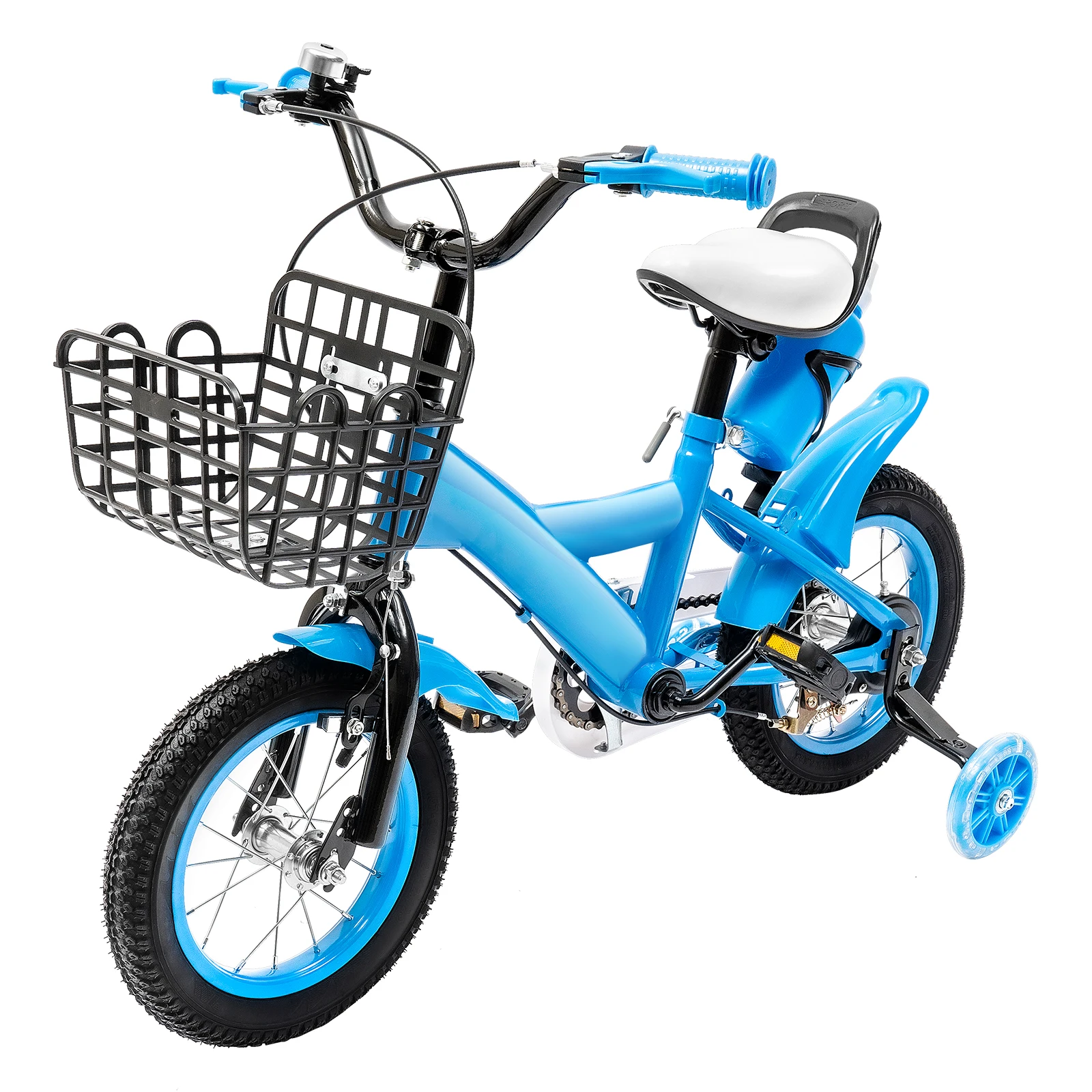 12 inch Bicycle for 2-4 Years Old Boys Girls Toddler Children Stable Cycling With Basket  Comfortable Seat Bike For Kids