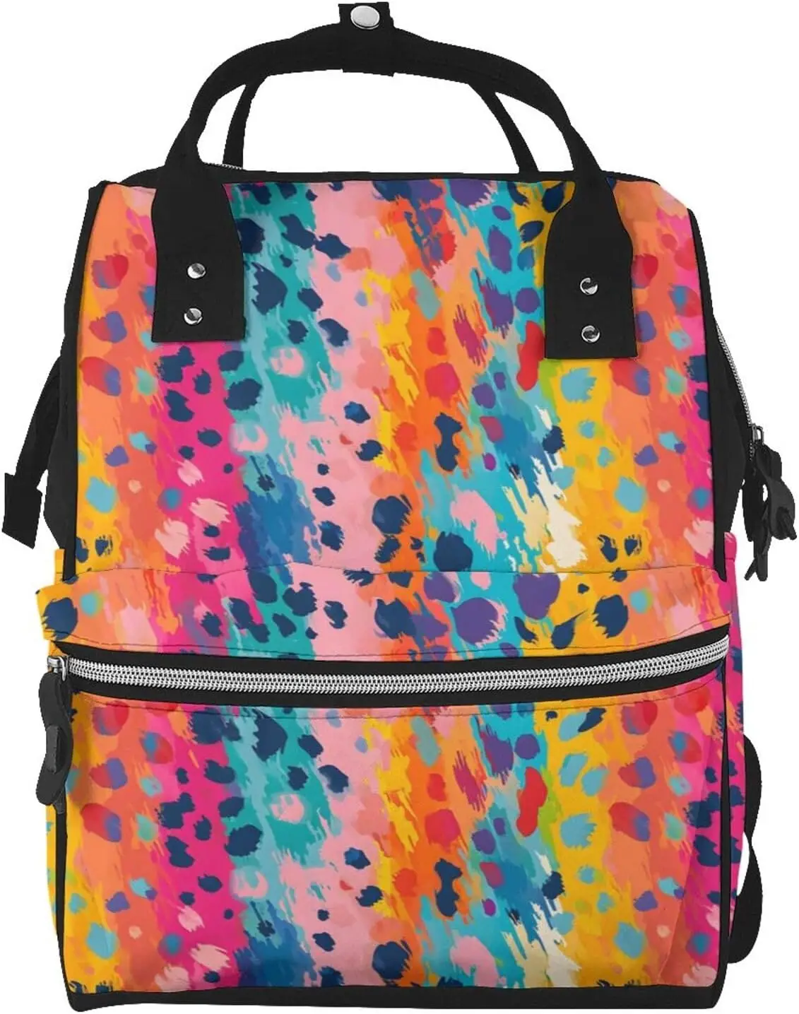 

Graffiti Leopard Print Diaper Bag Backpack for Women Multifunction Travel Nappy Bag Waterproof Mummy Backpacks Large Capacity