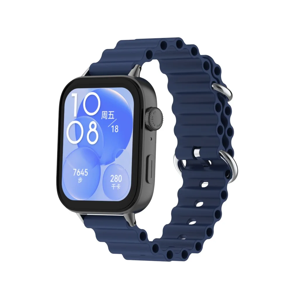 سوار سيليكون لساعة HUAOI fit 3 ، ملون ، محيط ، قابل للاستبدال ، إكسسوارات رياضية