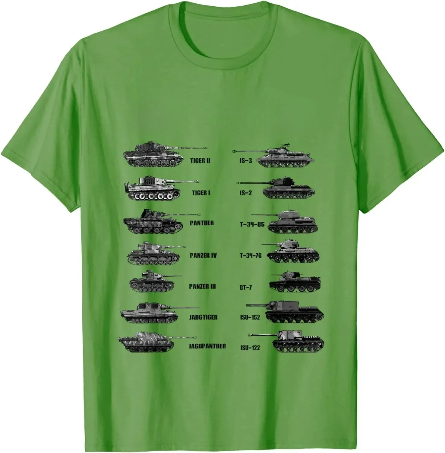 Tiger Panzer Soviet IS-3 T-34 Tanks T-Shirt 100% Cotton O-Neck Summer Short Sleeve Casual Mens T-shirt Size S-3XL