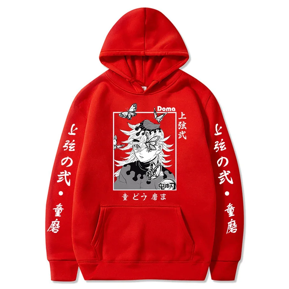 Hot Anime Demon Slayer Hooded Rengoku Kyoujurou Eyes Graphic Print Autumn Winter Men Women Casual Sweatshirt Plus Size Hoodie