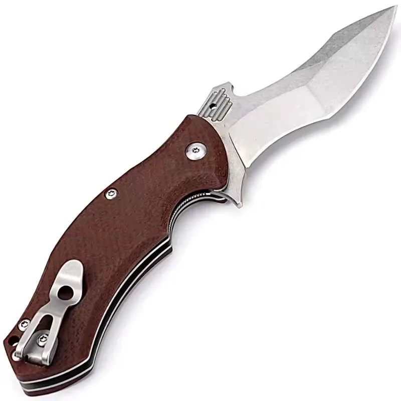 

Witch Viper Folding Knife, linen fiber handle, N690 steel portable small knife, outdoor mountain climbing and fishing tool