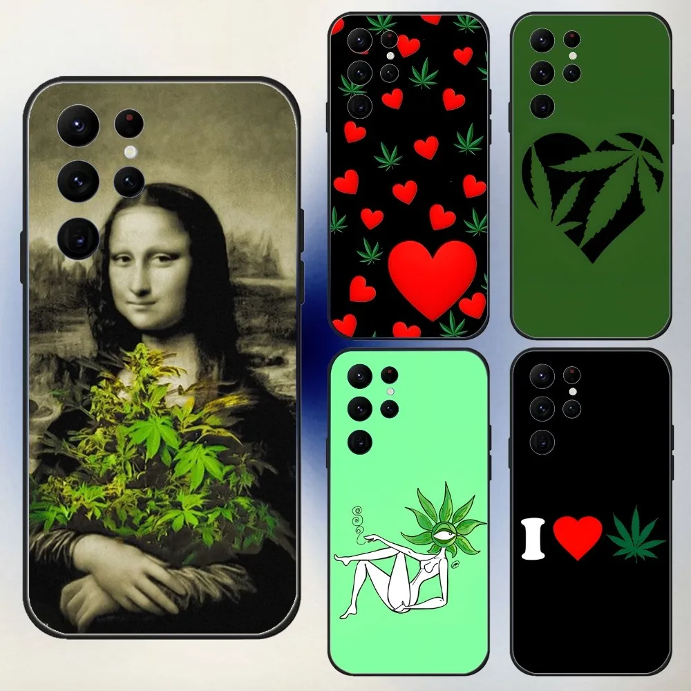 

Weed Smoking Backwoods Phone Case For Samsung S24,23,22,30,21,10,9,Ultra,Plus,Lite,FE,5G Black Soft Case