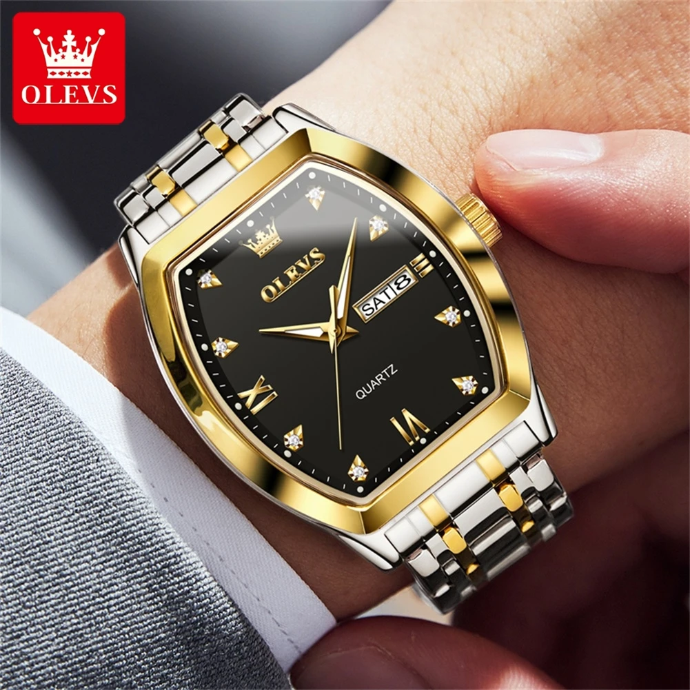 Men's OLEVS Luxury Quartz Watch, Luminous Gift Box
