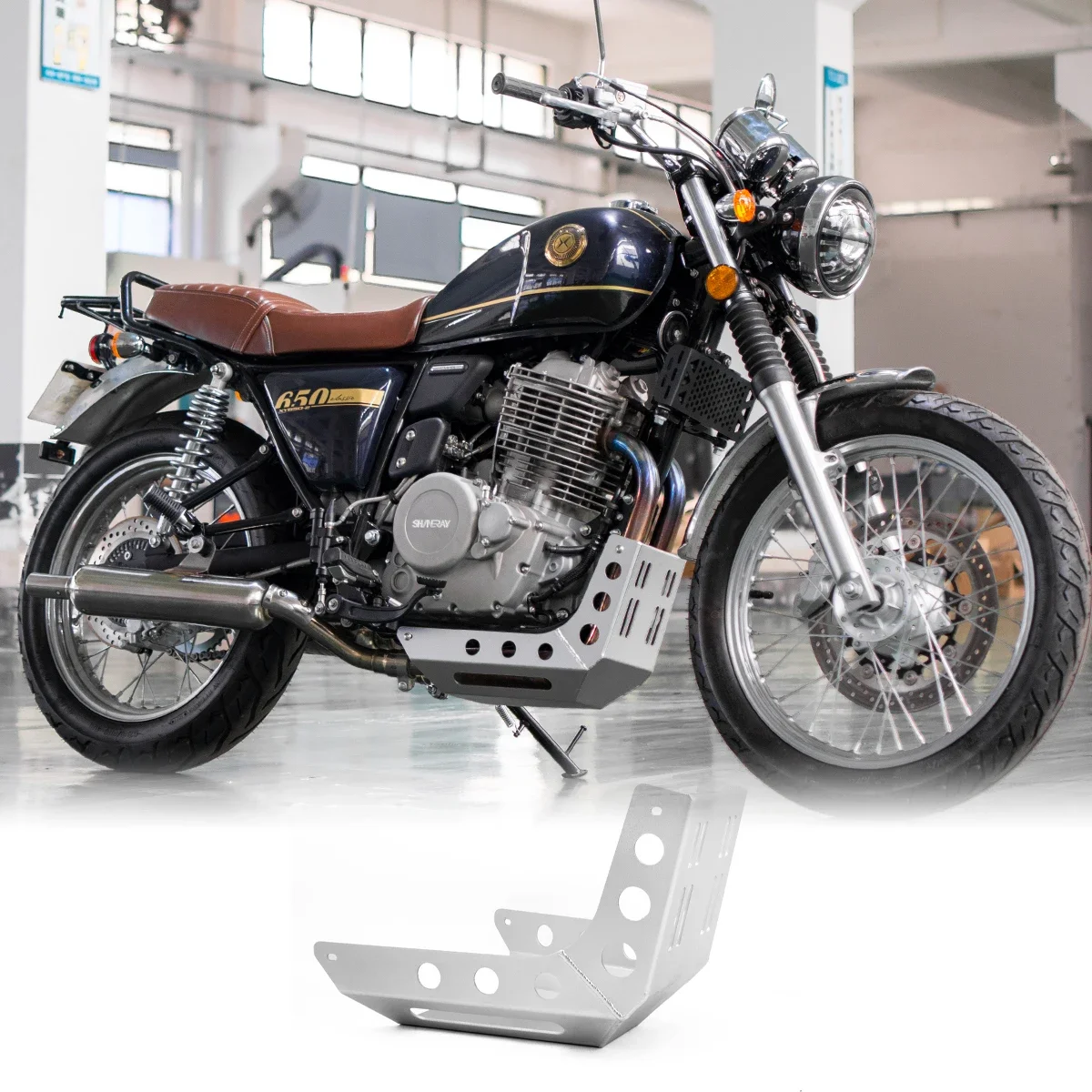 Protector de Cárter de Aluminio Personalizado para MASH SIX HUNDRED 650, Placas Protectoras de Motor, Cubierta de Cárter, Protección