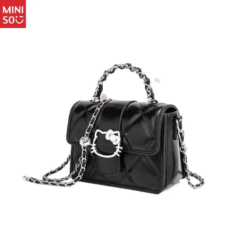 Miniso Hello Kitty Small Square Bag, Unique Chain Strap Crossbody Purse for Women & Girls