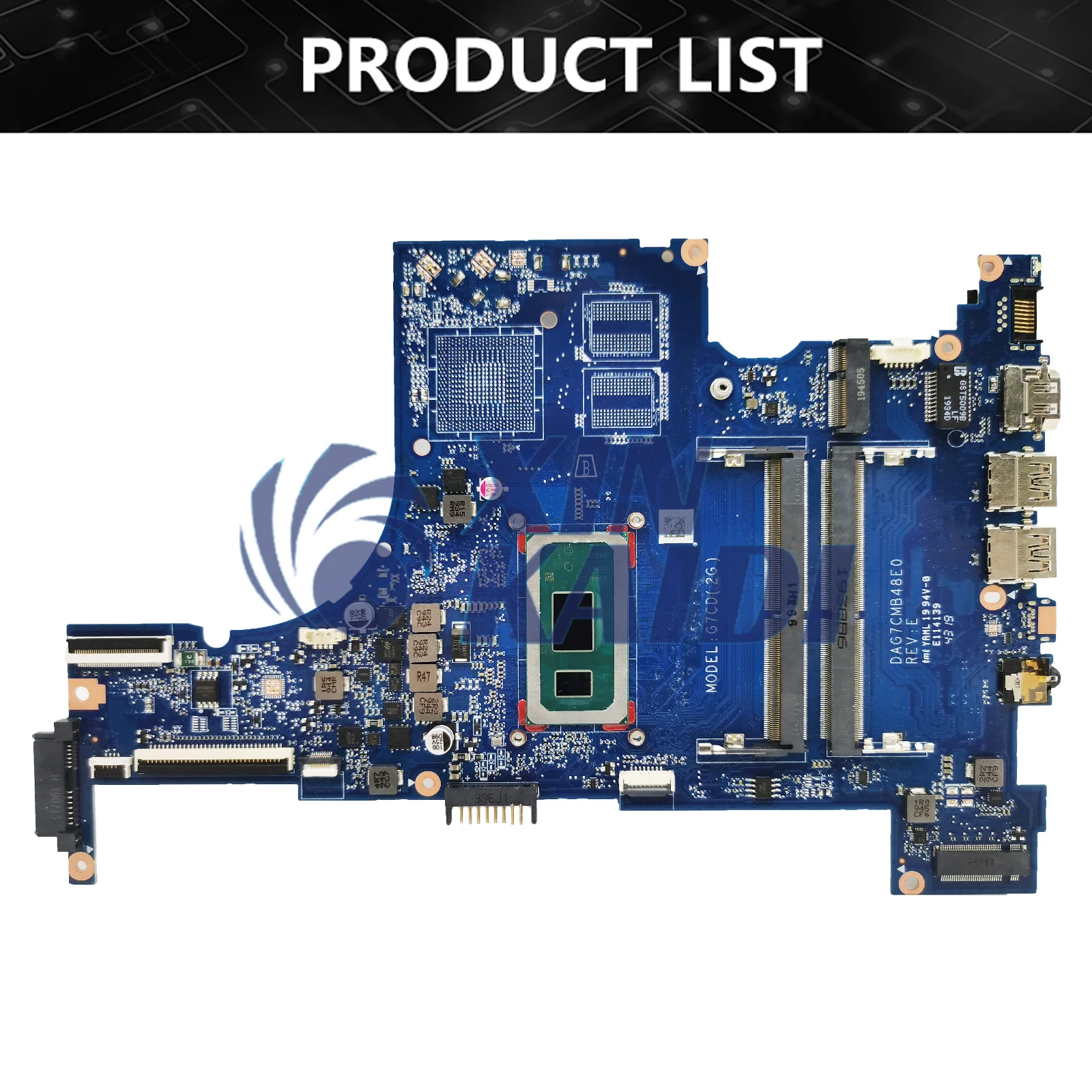 Para hp 15-u 15t-cu 15-cu placa-mãe do portátil dag7cmb48e0 com cpu i3 i5 i7 8th gen notebook mainboard pavilhão 100% testado ok