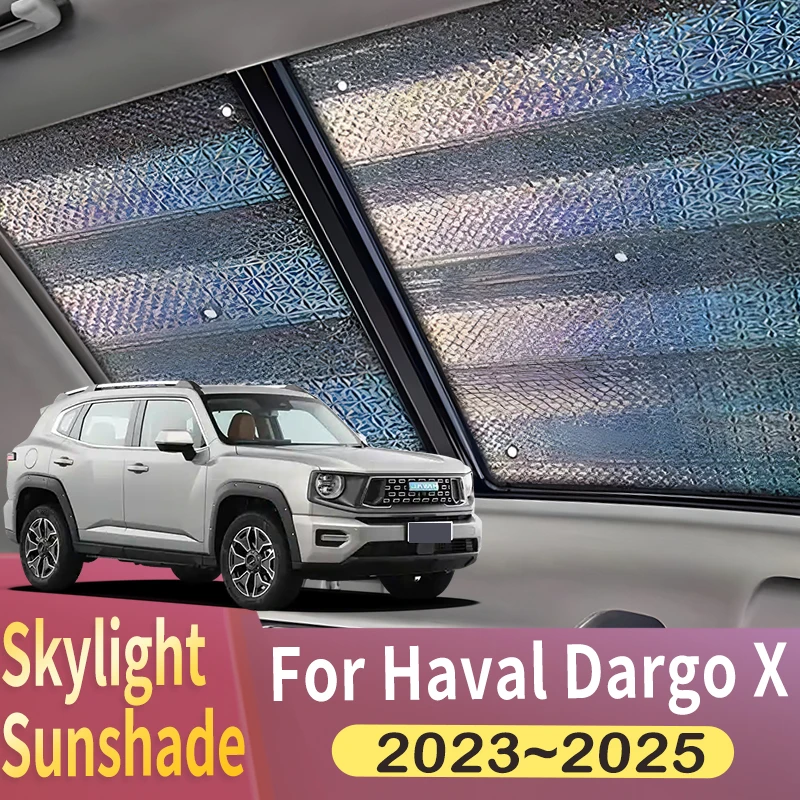 

Sunroof Sunshade Suitable For Haval Dargo X Big Dog 2023 2024 2025 MK2 Car Panoramic Roof 2X Heat Shield Window Sunshade Anti-UV