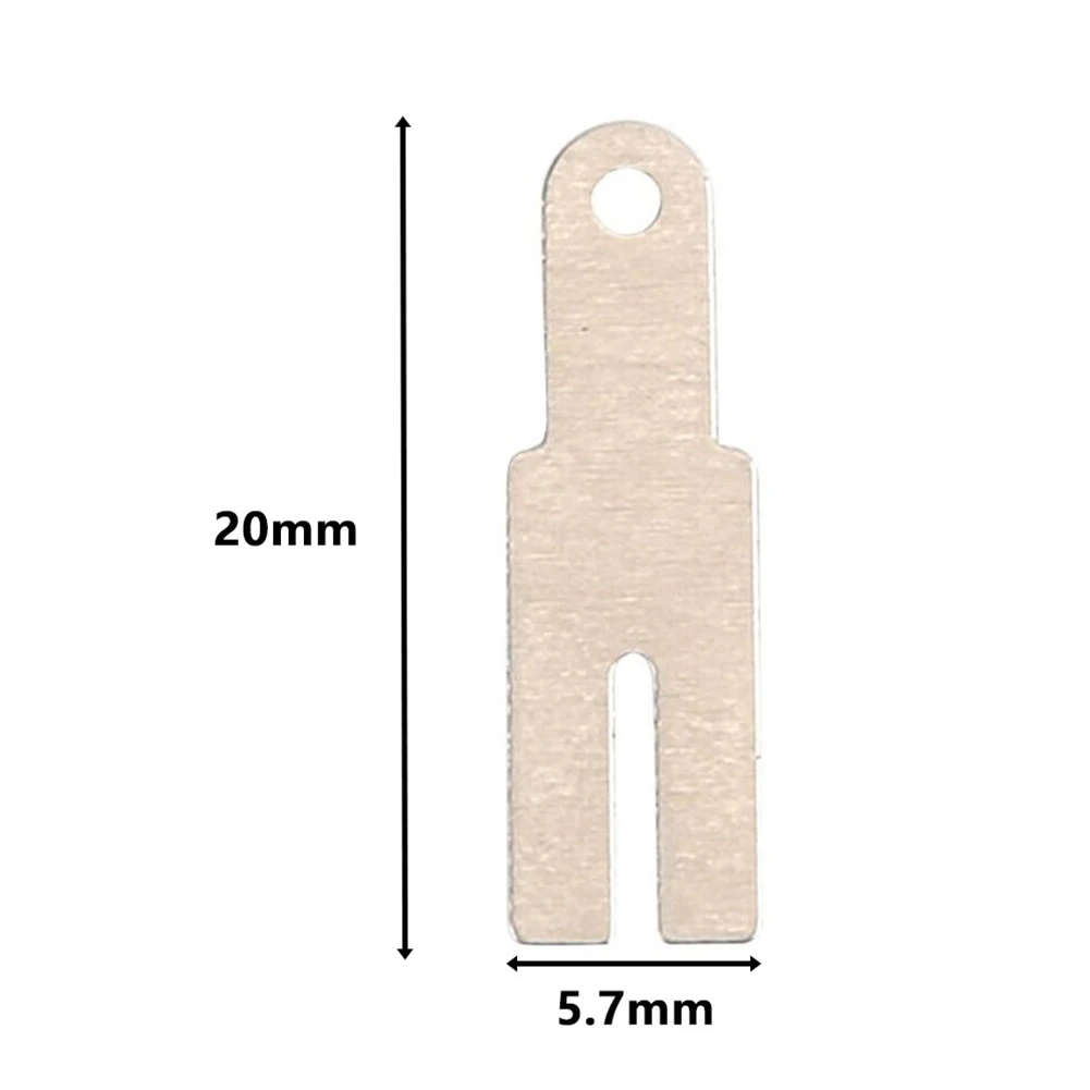 20 pezzi di fogli di nichel a forma di Y collegamento della batteria striscia di acciaio nichelato per accessori per strumenti di saldatura per saldatore a punti