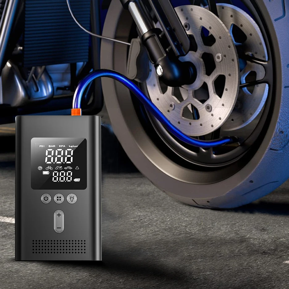 Насос высокого давления, велосипедный насос, портативный воздушный шариковый насос для шин для электрического велосипеда, мотоцикла, автомобиля