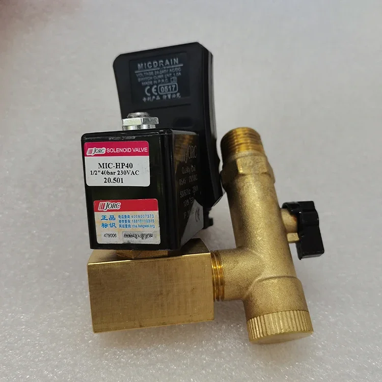 

JORC MIC-HP40 40bar 230V Auto Drain Valve with timing,auto drain solenoid valve for compressed air system