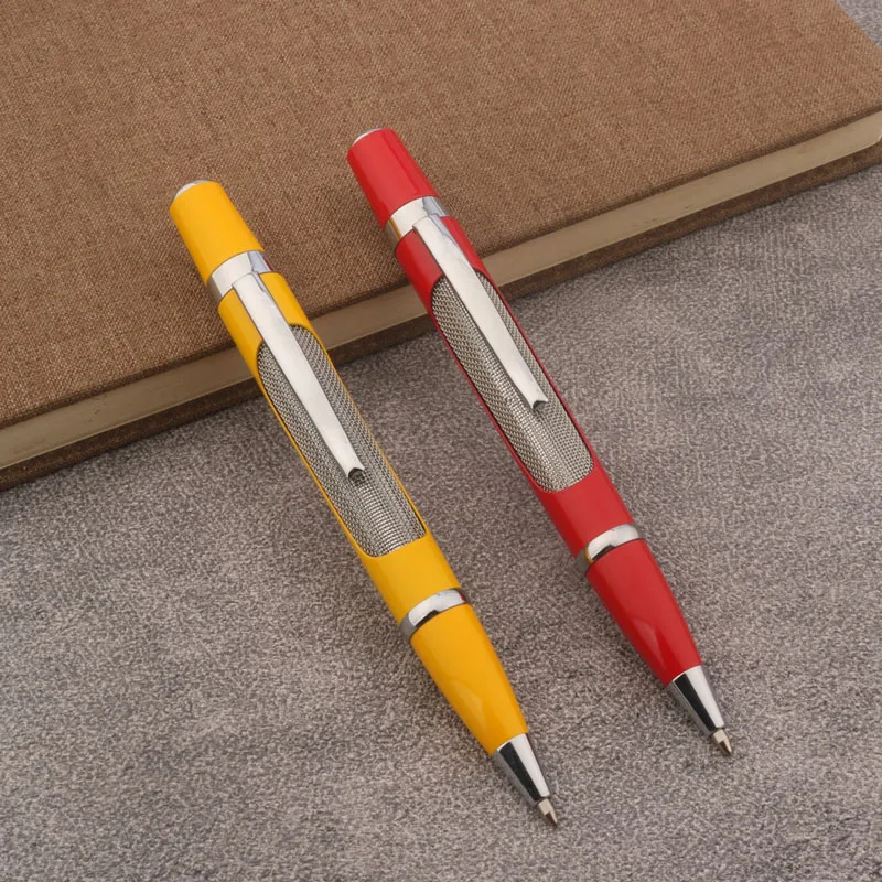 

luxury ballpoint pen classic net signature Silver metal Pen Business Office school supplies Writing