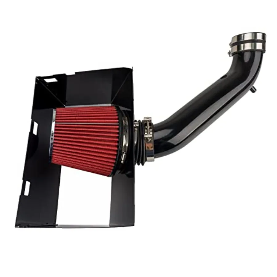 

Air Intake Kit Cold Air Intake System Kits w/Filter Aluminum Replacement for 2003-2008 RAM 1500/2500 4.7L/5.7L Engine Red - Hig