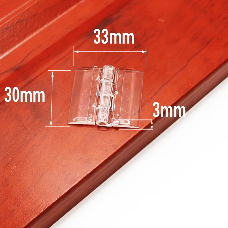 10Pcs 25X33 30X33 38X45 65x42 Plastic Folding Hinges Transparent Plexiglass Hinge Durable Clear Acrylic