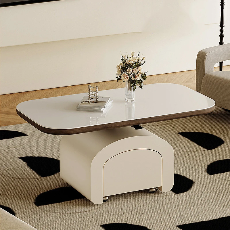 Hidden Storage Coffee Tables Multifunctional Space Saving Petite Coffee Tables Adjustable White Stoliki Kawowe Furniture Home