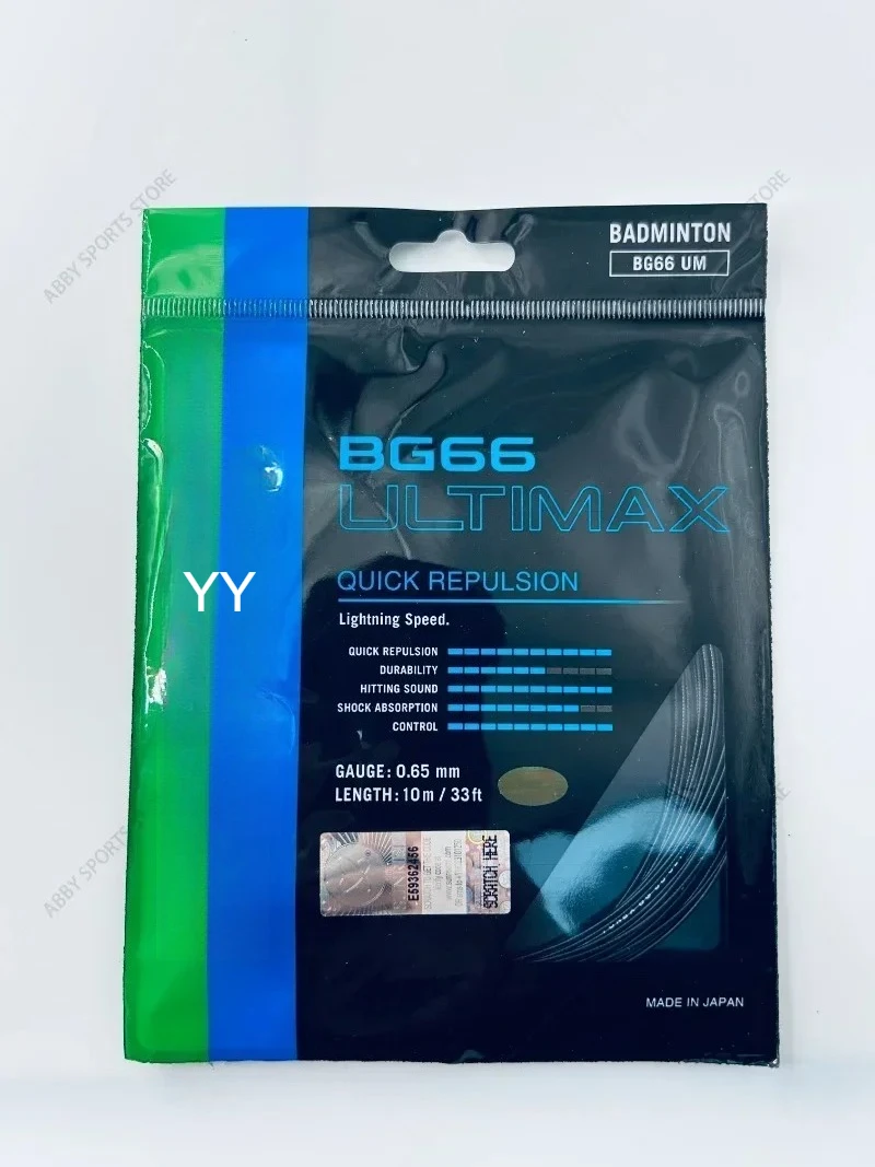 New YY Badminton Racket String BG66 UM ULTIMAX (0.65mm) Endurance Training Competition Professional Durable To Play High Quality