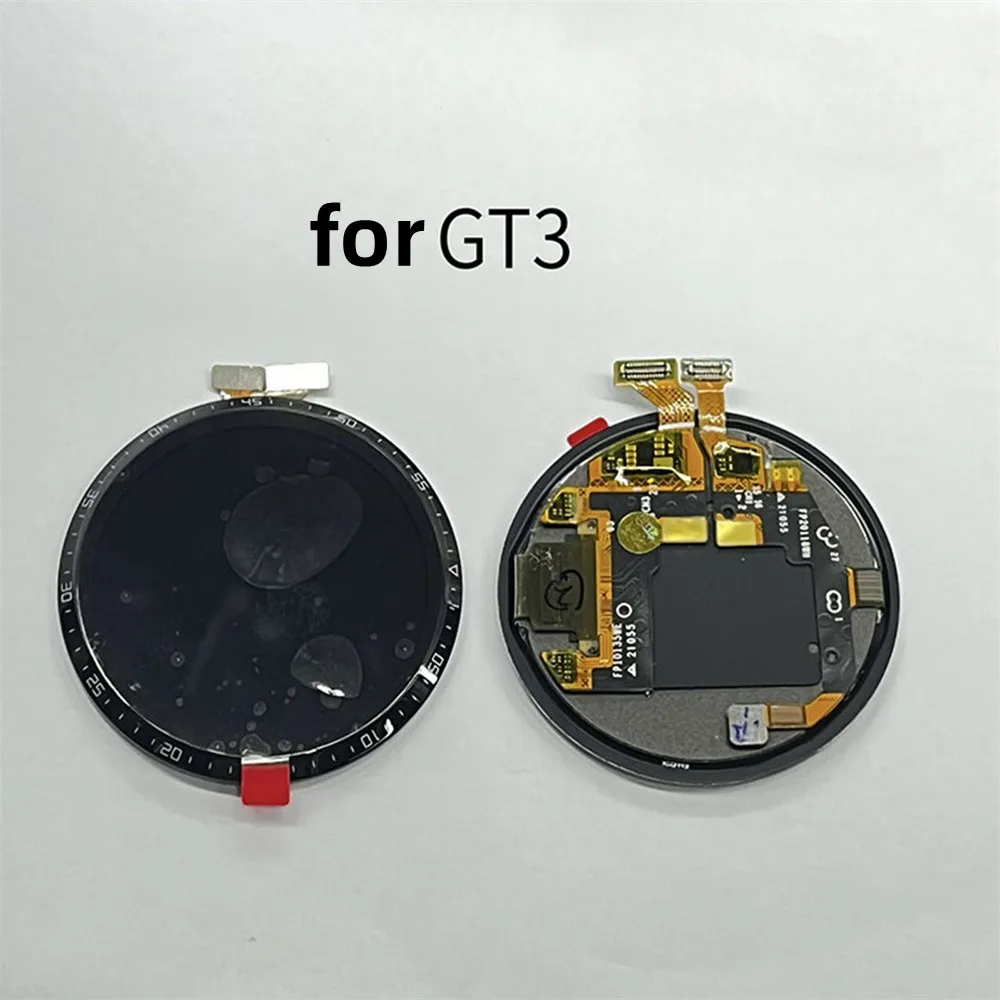 1PCS Screen Assembly JPT-B19 Two Flat Cables Touch Screen Digitizer Watch for Huawei GT3 Replacement Accessories Parts