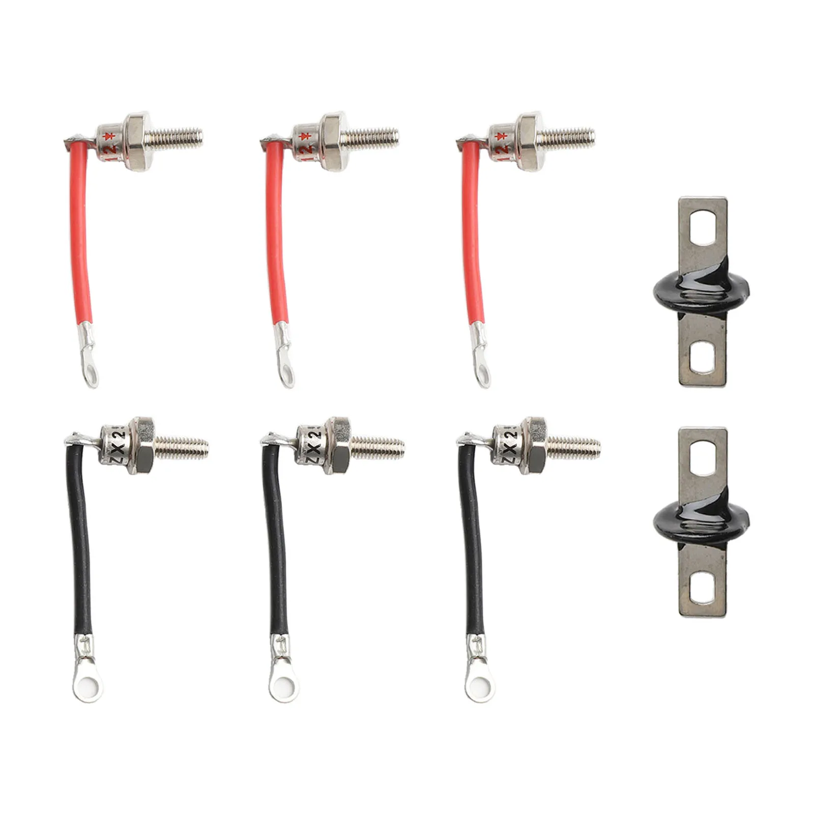 مجموعة مقوم الصمام الثنائي RSK2001 الموثوقة للمولدات بما في ذلك 3 أسلاك حمراء و3 أسود و2 متغيرات للكفاءة