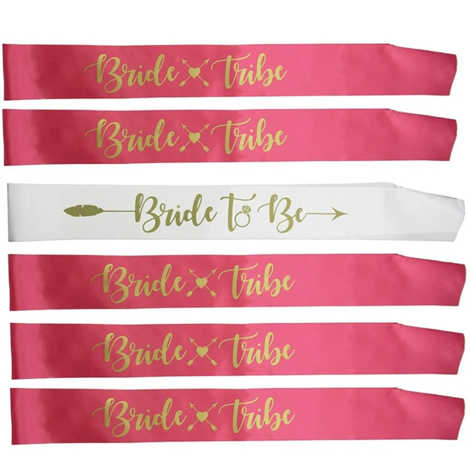 

6pcs Bride To Sash Team Bride Tribe Sash Wedding Party Bridal Shower Bachelorette Party Hen Night Decoration Supplies