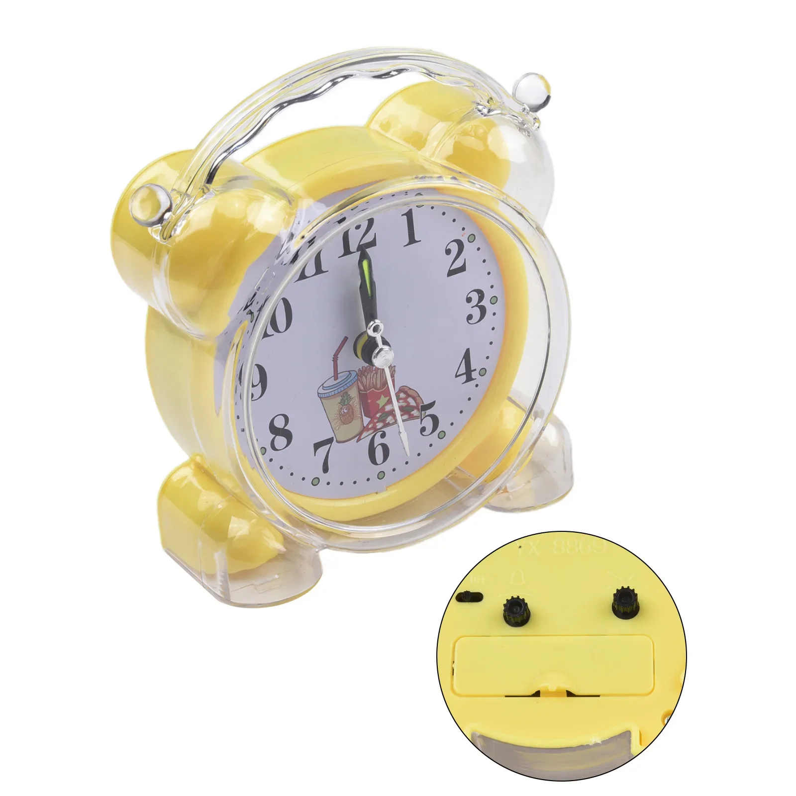 Cute Alarm Clock For Bedroom School Office Home Decor Yellow/Red/Blue/Pink/Orange Bedside Desk High Qulity Brand New